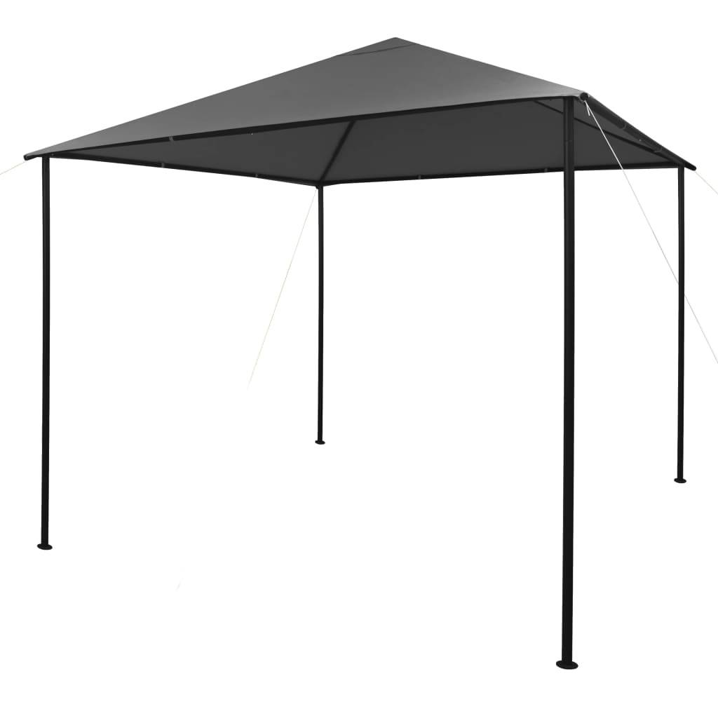 vidaXL Pavillon 3x3 m Anthrazit Stoff und Stahl 180 g/m²