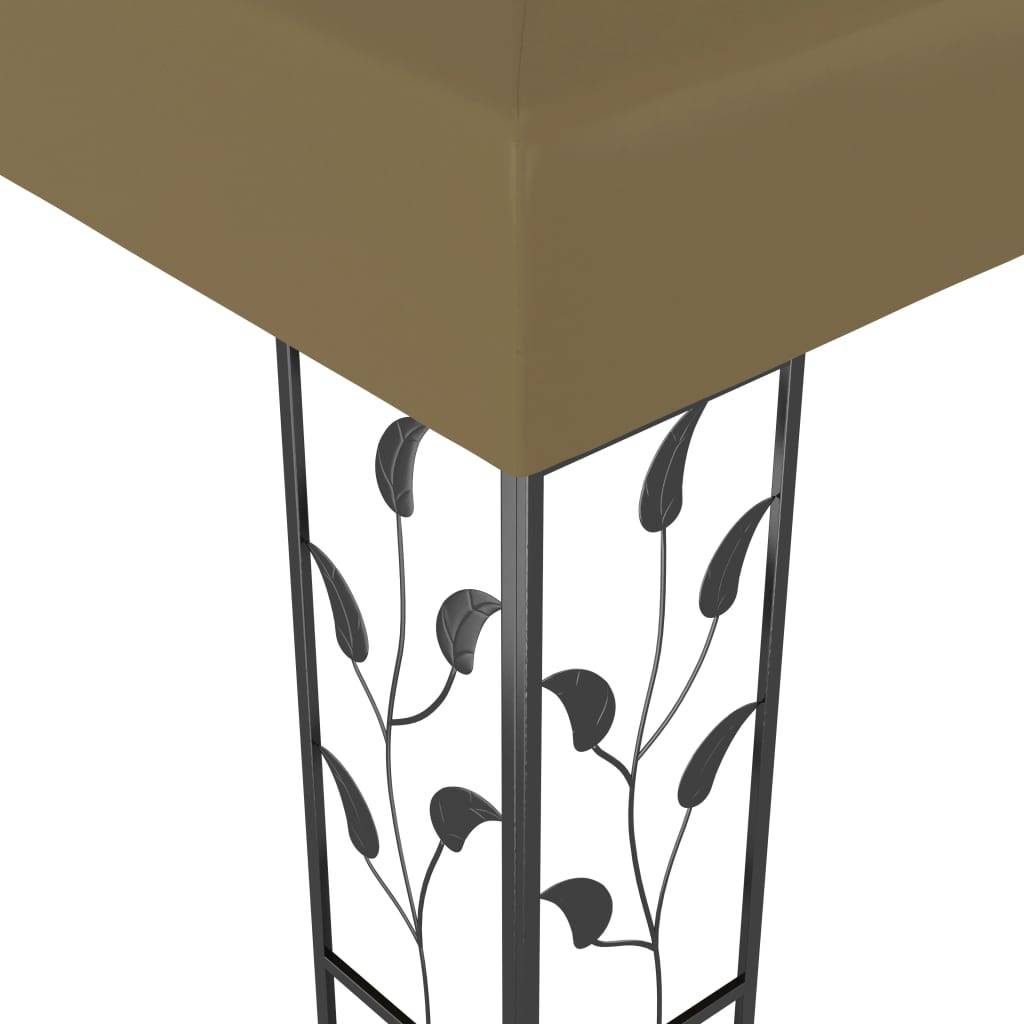 vidaXL Pavillon 3x3 m Taupe 180 g/m²