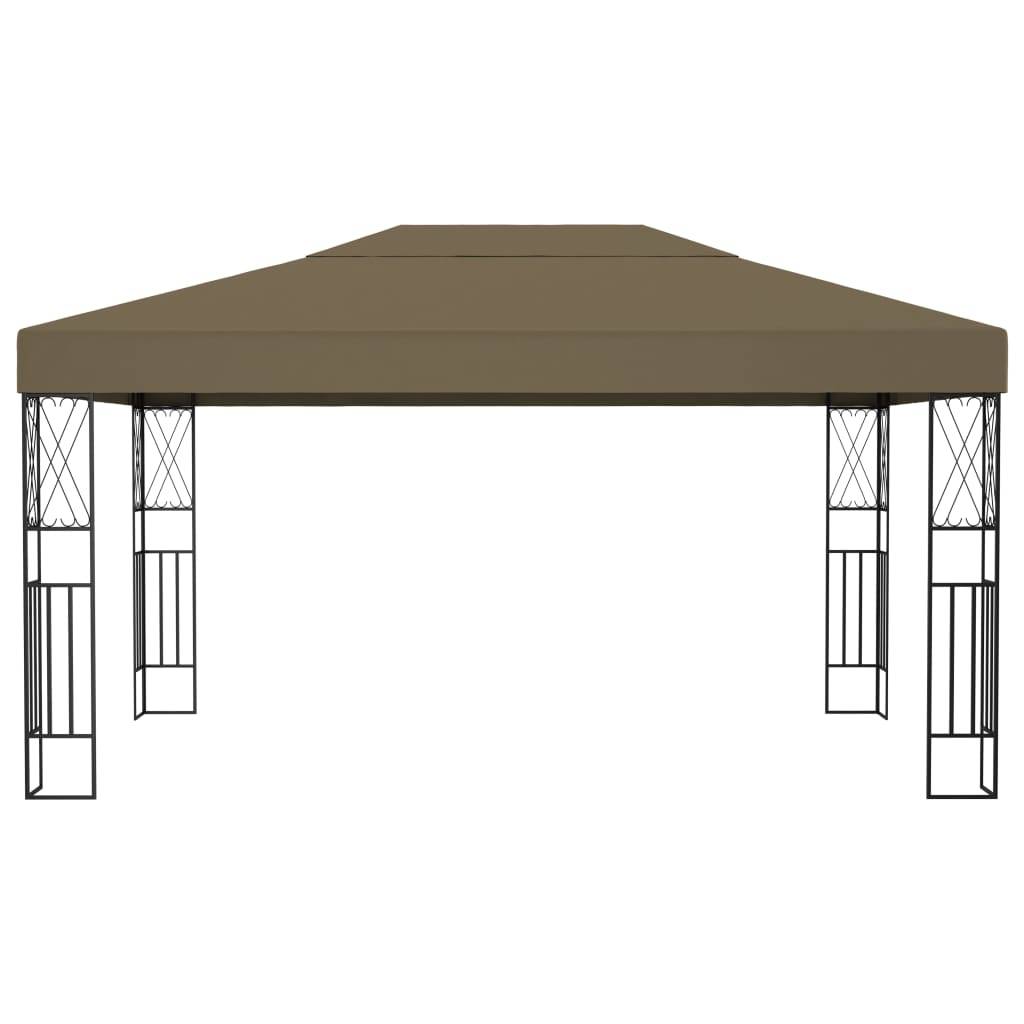 vidaXL Pavillon 3x4 m Taupe Stoff