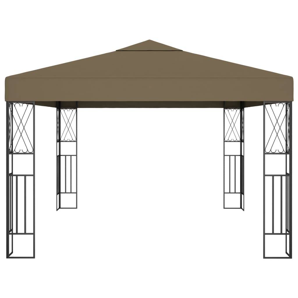 vidaXL Pavillon 3x4 m Taupe Stoff