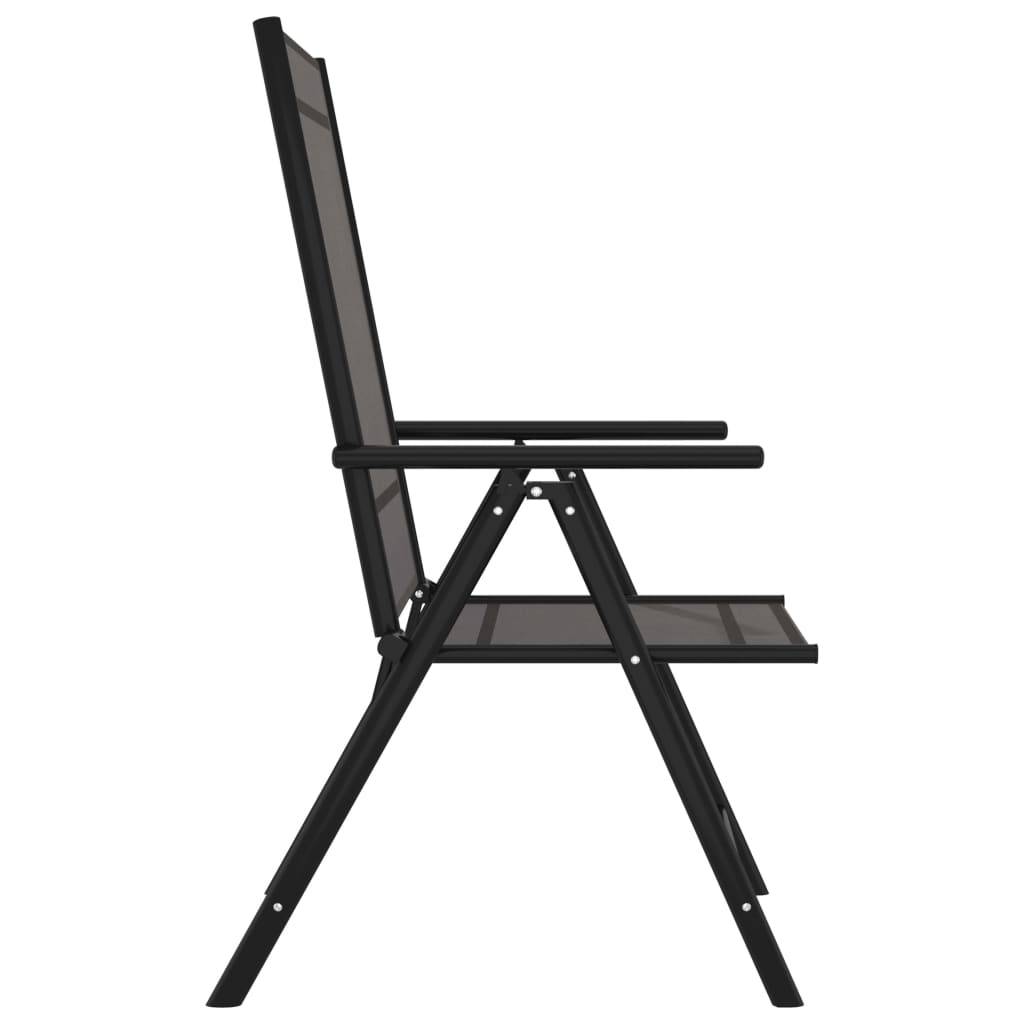 vidaXL Gartenstühle Klappbar 6 Stk. Textilene Schwarz
