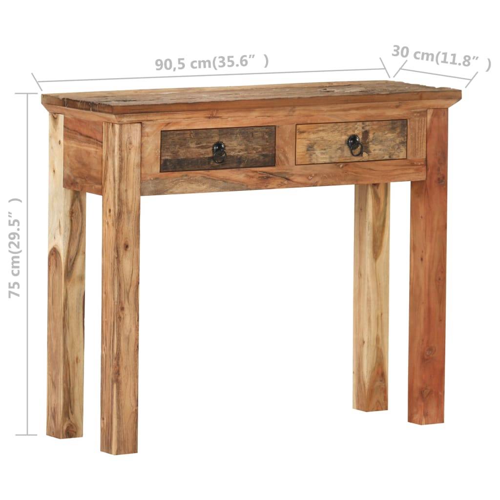 vidaXL Konsolentisch 90,5x30x75 cm Akazie und Recyceltes Massivholz