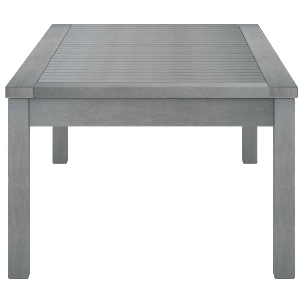 vidaXL Couchtisch 100x50x33 cm Grau Massivholz Akazie