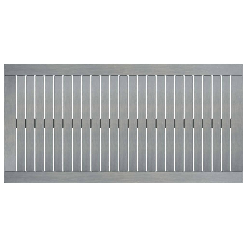 vidaXL Couchtisch 100x50x33 cm Grau Massivholz Akazie