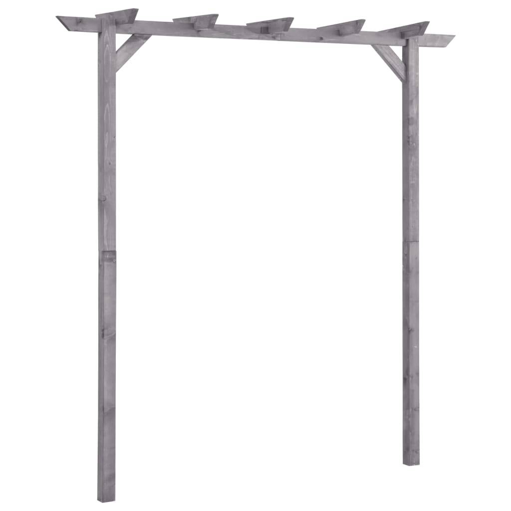 vidaXL Garten-Pergola Grau 200x40x205 cm Imprägniertes Kiefernholz