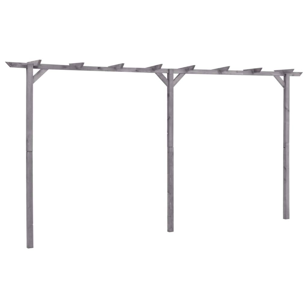 vidaXL Garten-Pergola Grau 400x40x205 cm Imprägniertes Kiefernholz