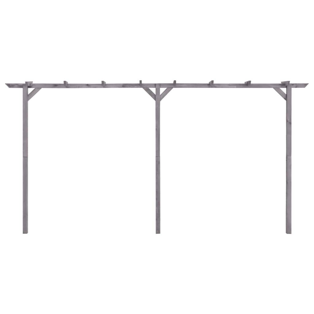 vidaXL Garten-Pergola Grau 400x40x205 cm Imprägniertes Kiefernholz