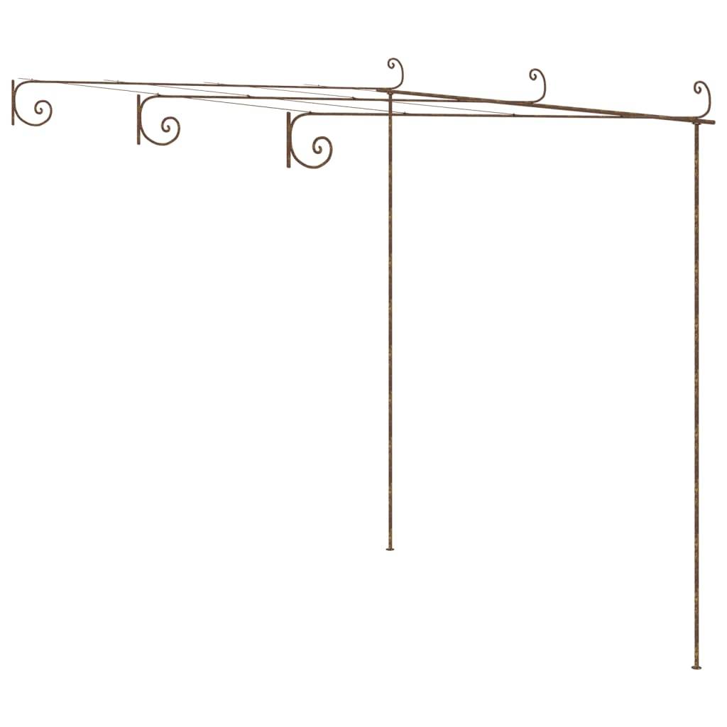 vidaXL Garten-Pergola Antik-Braun 3x3x2,5 m Eisen