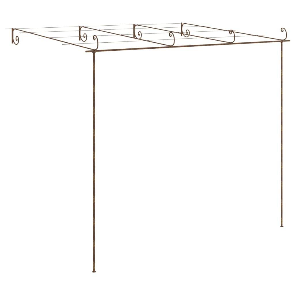 vidaXL Garten-Pergola Antik-Braun 4x3x2,5 m Eisen