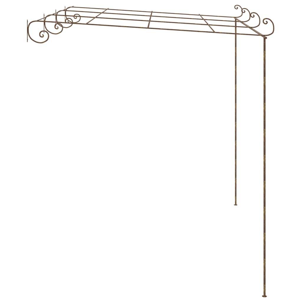 vidaXL Garten-Pergola Antik-Braun 4x3x2,5 m Eisen