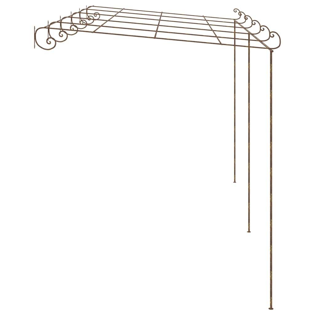 vidaXL Garten-Pergola Antik-Braun 6x3x2,5 m Eisen