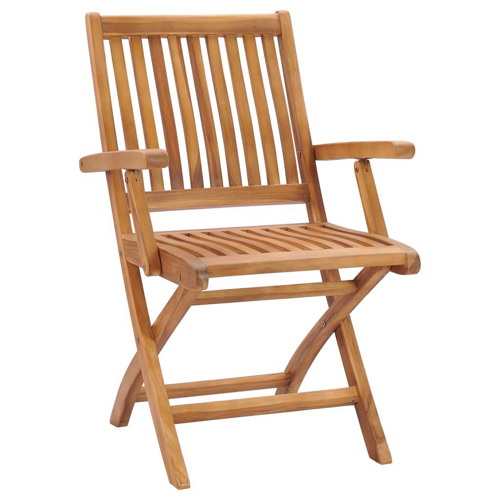 vidaXL Gartenstühle 2 Stk. mit Taupe Kissen Massivholz Teak