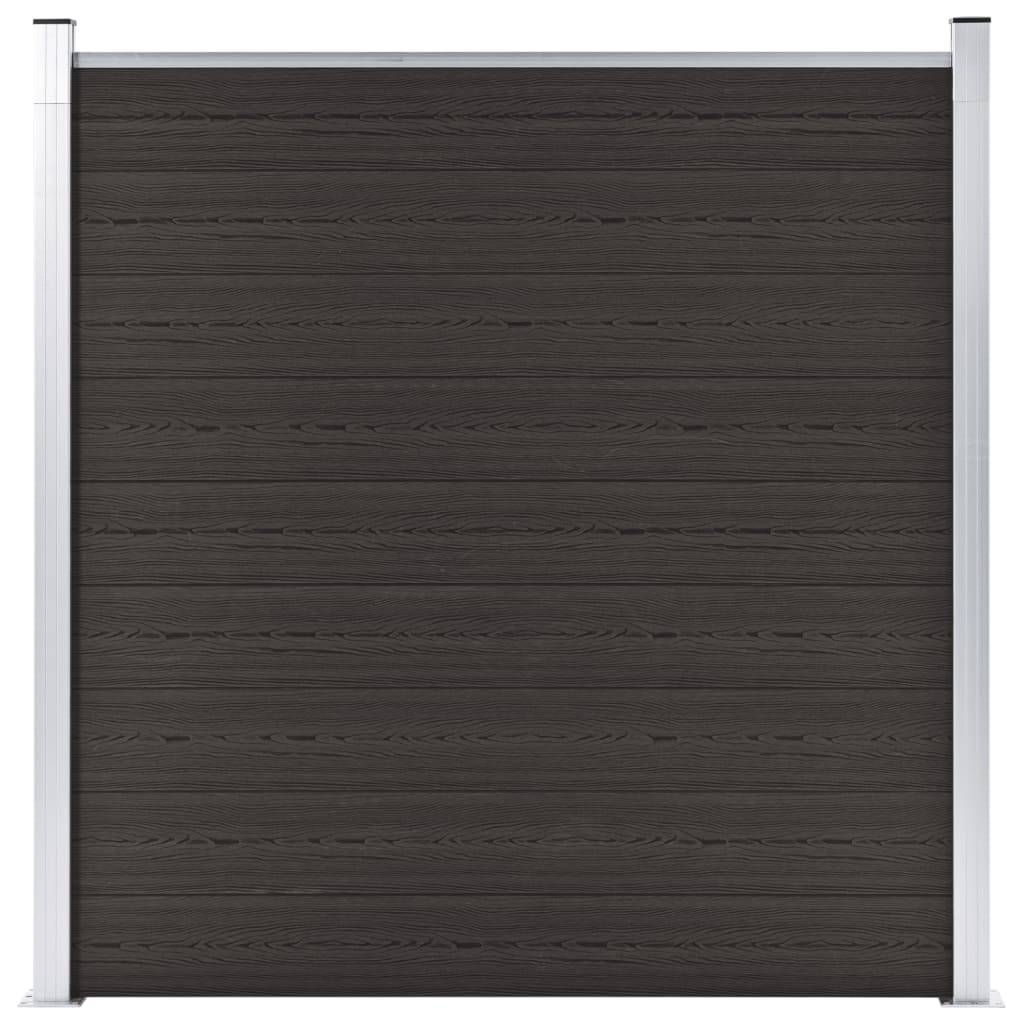 vidaXL Zaunelement WPC 180x186 cm Schwarz
