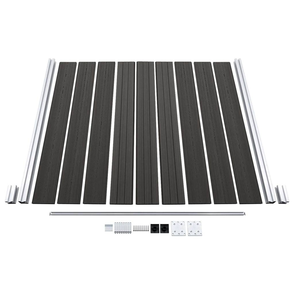 vidaXL Zaunelement WPC 180x186 cm Schwarz