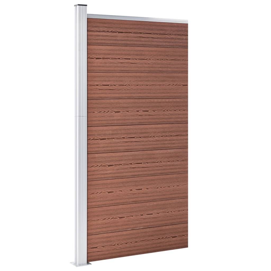 vidaXL Zaunelement WPC 95x186 cm Braun
