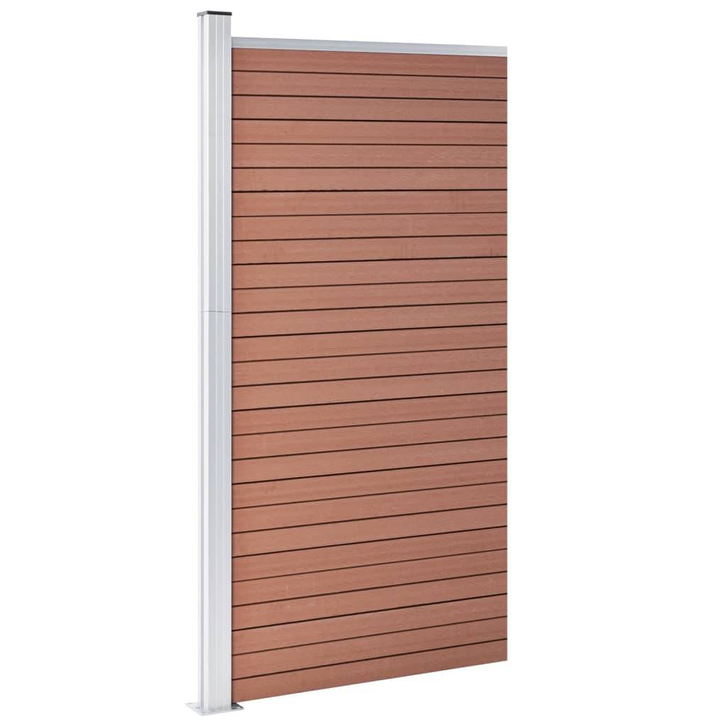 vidaXL Zaunelement WPC 95x186 cm Braun