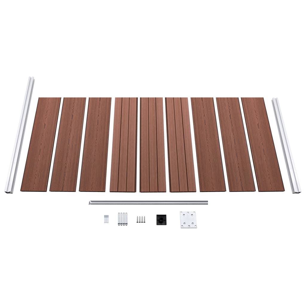 vidaXL Zaunelement WPC 95x186 cm Braun