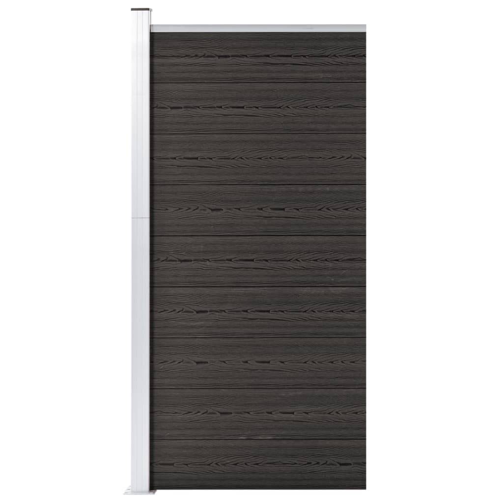 vidaXL Zaunelement WPC 95x186 cm Grau
