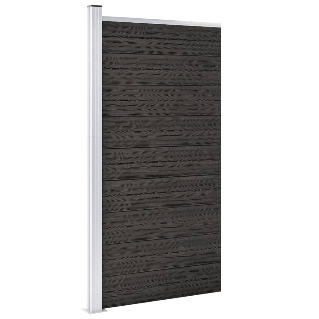 vidaXL Zaunelement WPC 95x186 cm Grau