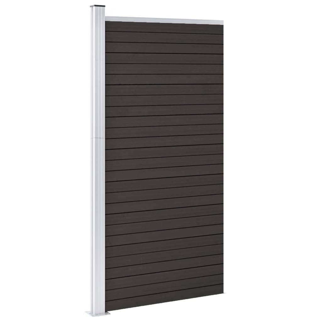 vidaXL Zaunelement WPC 95x186 cm Grau