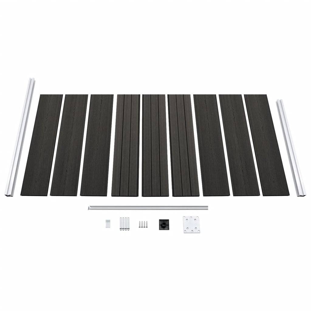 vidaXL Zaunelement WPC 95x186 cm Grau