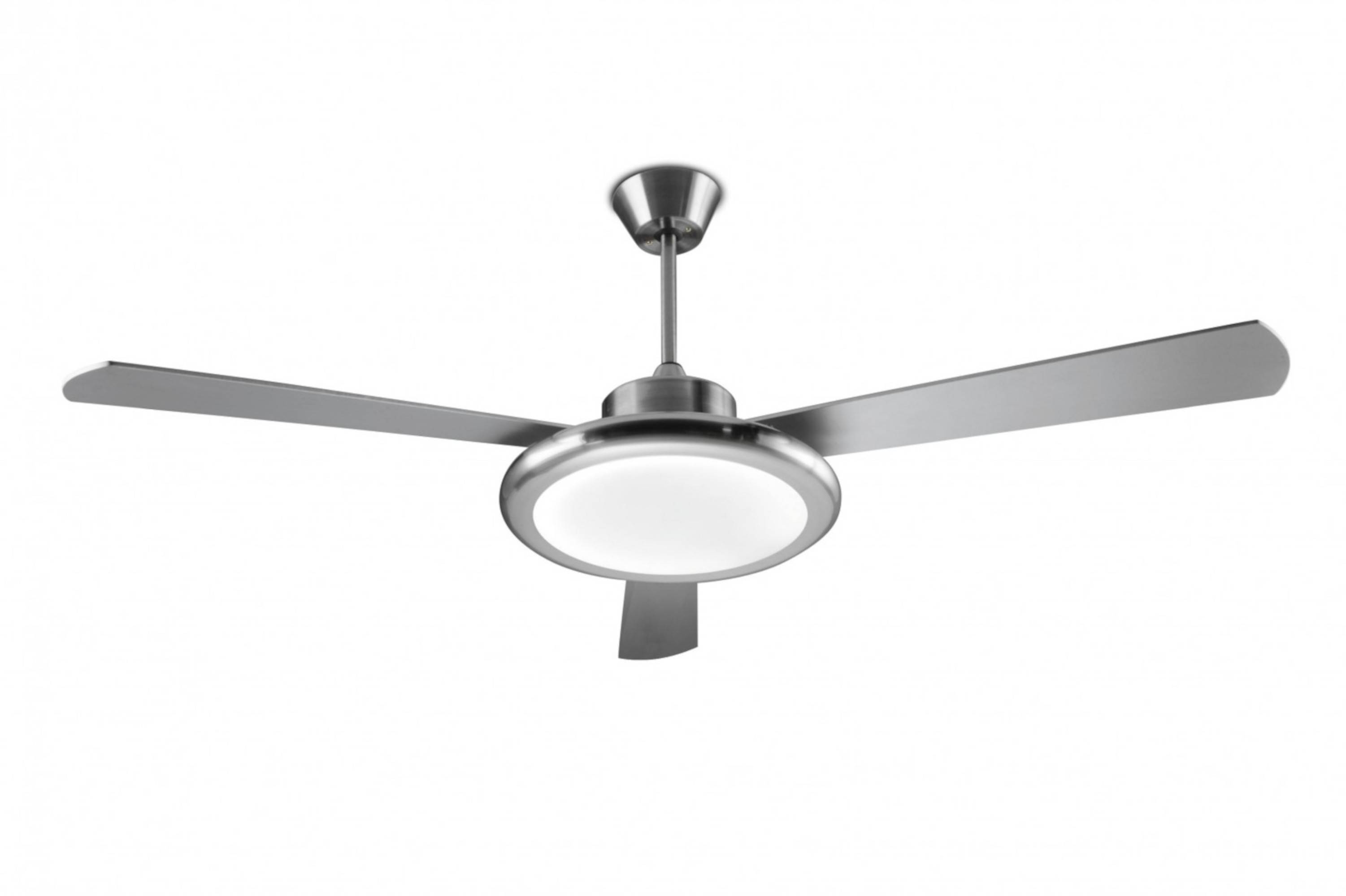 Deckenventilator Bahia Nickel mit Leuchte 132 cm