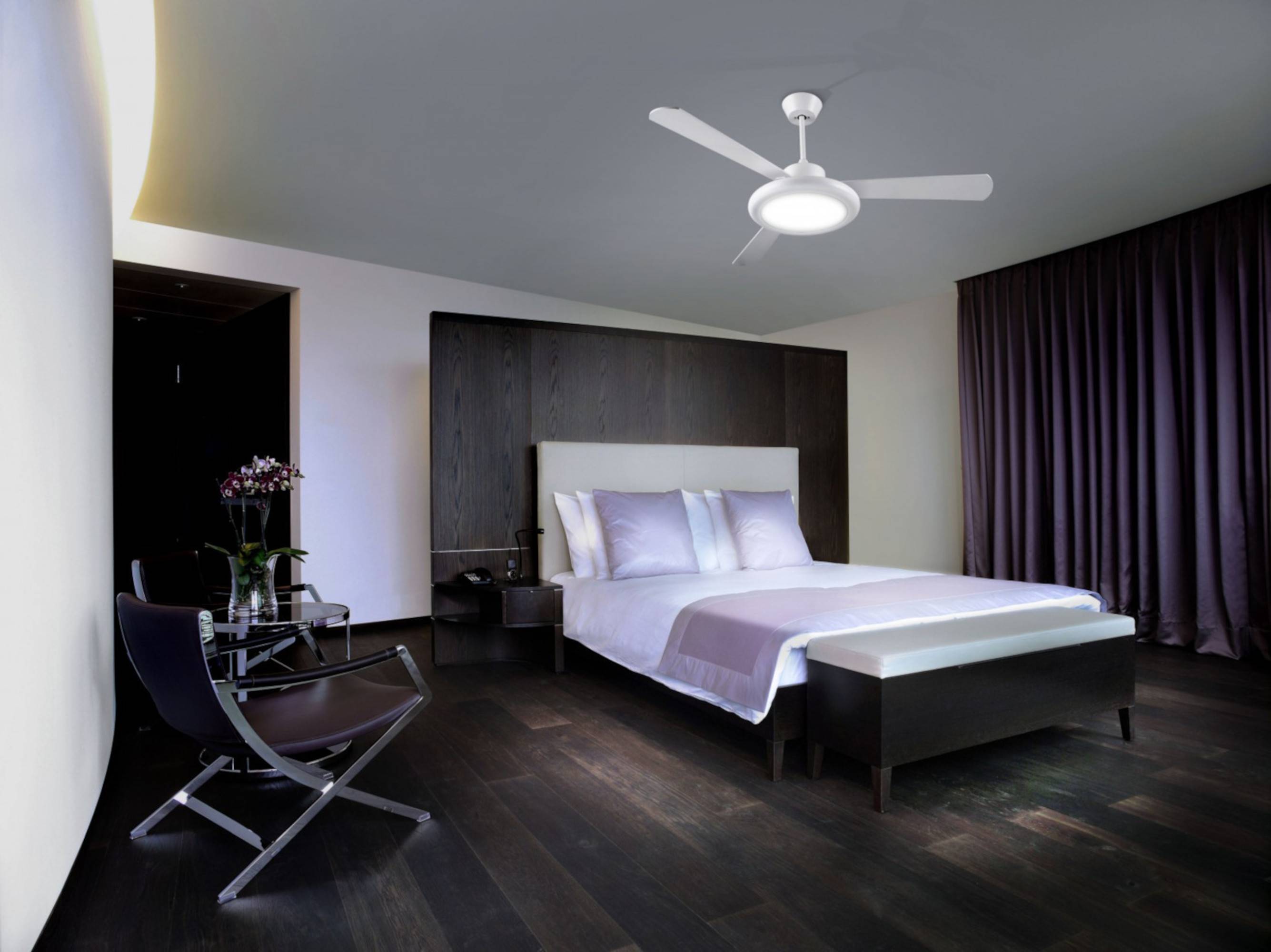 Deckenventilator Bahia Weiß mit Leuchte 132 cm