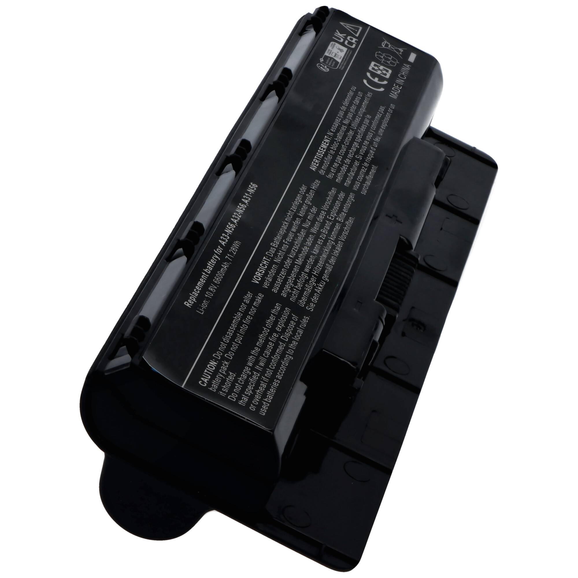 A31-N56, A32-N46, A32-N56, A33-N56 Ersatz-Akku für Asus B53A mit 11,1 Volt 6600mAh 73Wh