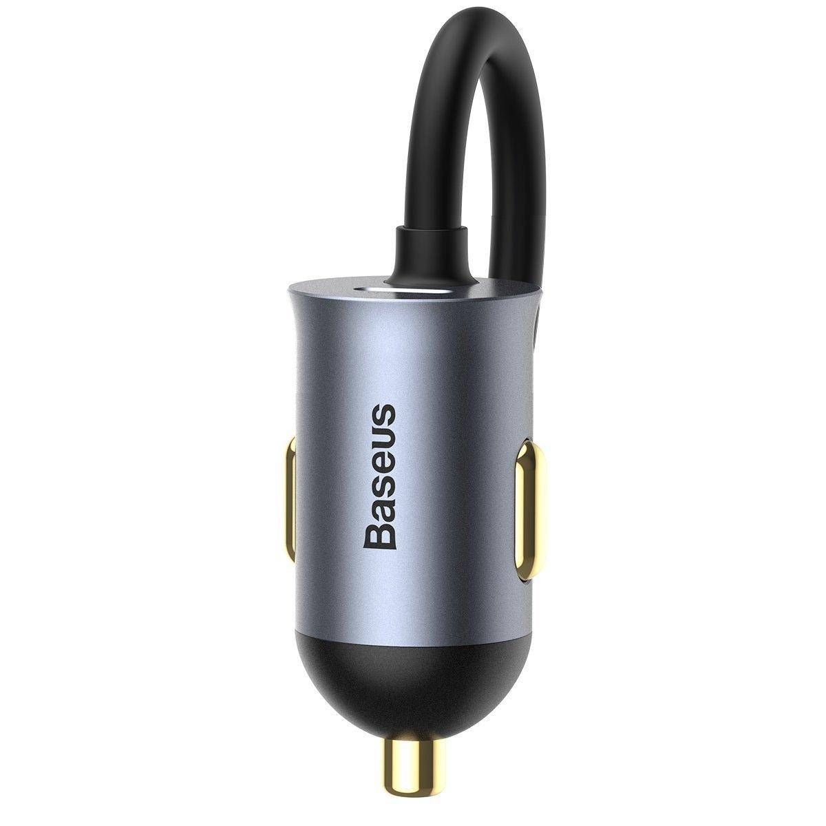 Baseus Share Together 2x USB / 2x USB Type C car charger 120W PPS Quick Charge Power Delivery grau