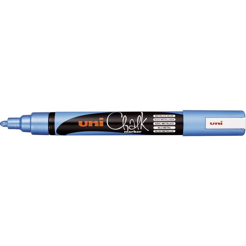 uni-ball Kreidemarker Chalk marker PWE5M, blau metallic