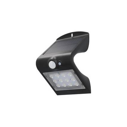 uniTEC Solar-LED-Wandleuchte mit Bewegungsmelder, schwarz