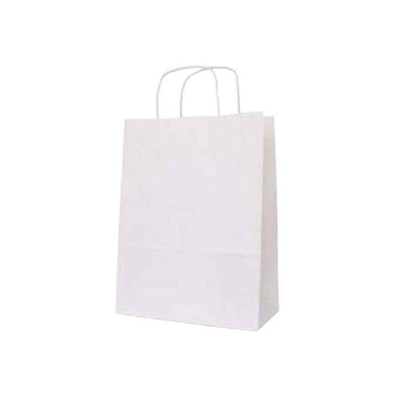 APLI Papiertragetasche - aus Kraftpapier, klein, weiß