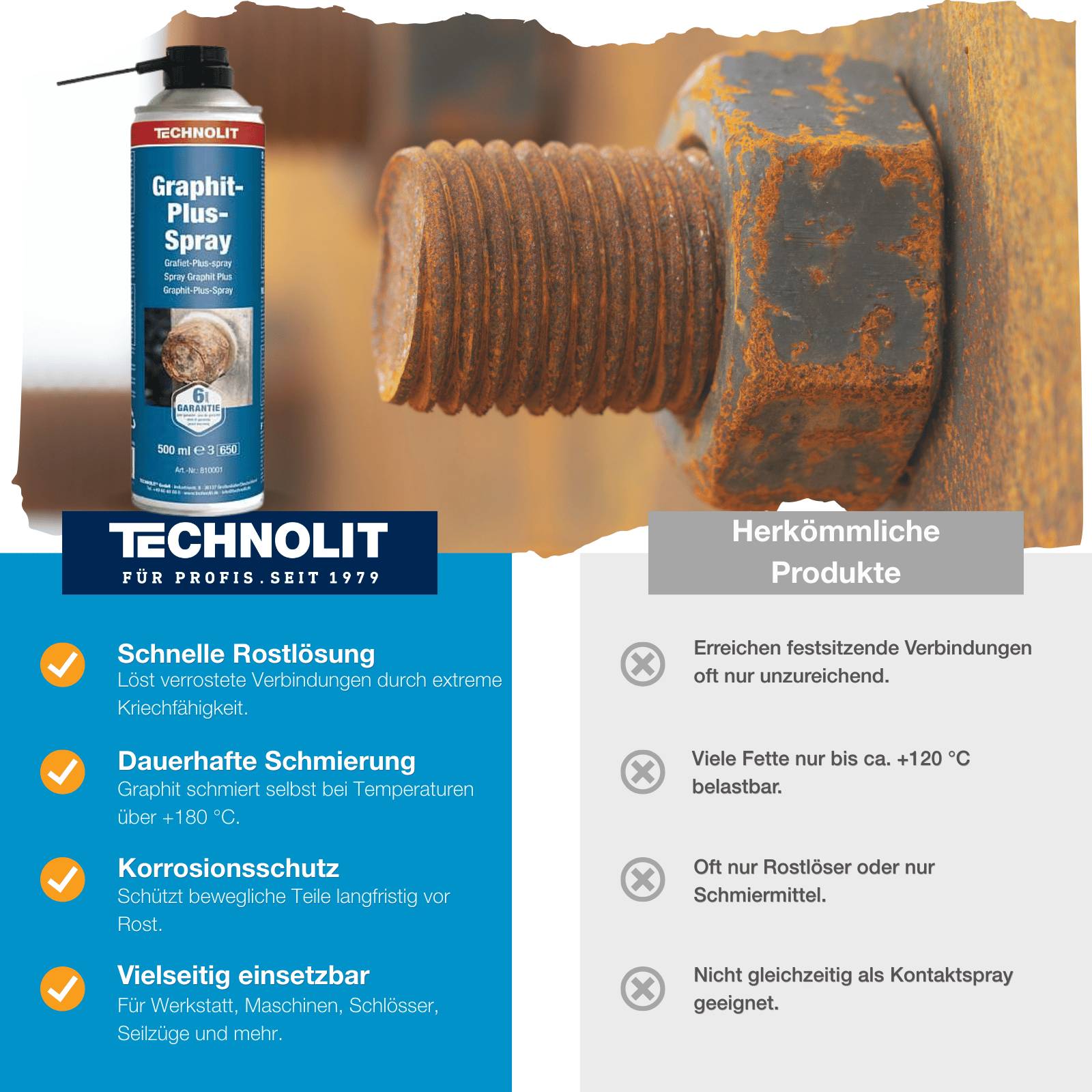 TECHNOLIT Graphit-Plus-Spray 500 ml