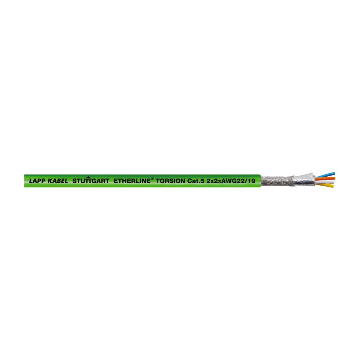 LAPP Ethernetleitung Cat. 5 für Torsionsapplikationen 4-adrig, 2x2xAWG22/19 Außendurchmesser 6,5mm, Aderdurchmesser