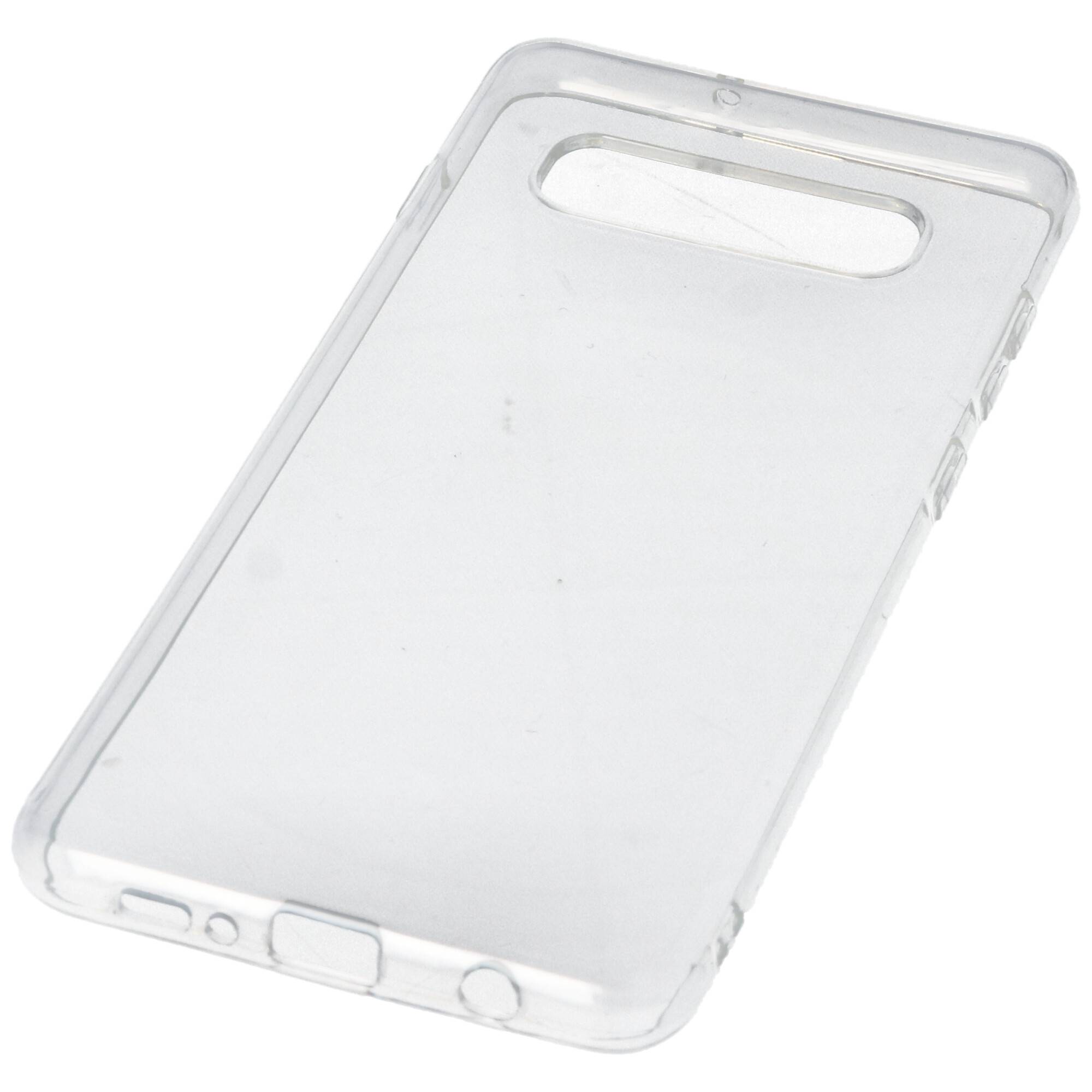 Hülle passend für Samsung Galaxy S10 Plus - transparente Schutzhülle, Anti-Gelb Luftkissen Fallschutz Silikon Handyhülle