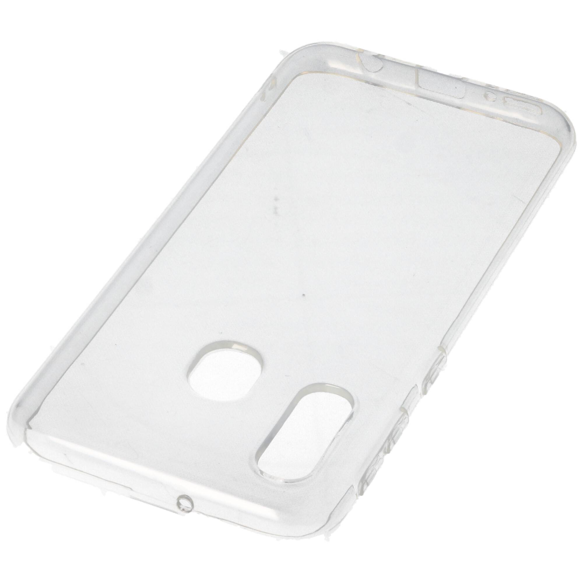 Hülle passend für Samsung Galaxy A40 - transparente Schutzhülle, Anti-Gelb Luftkissen Fallschutz Silikon Handyhülle robu