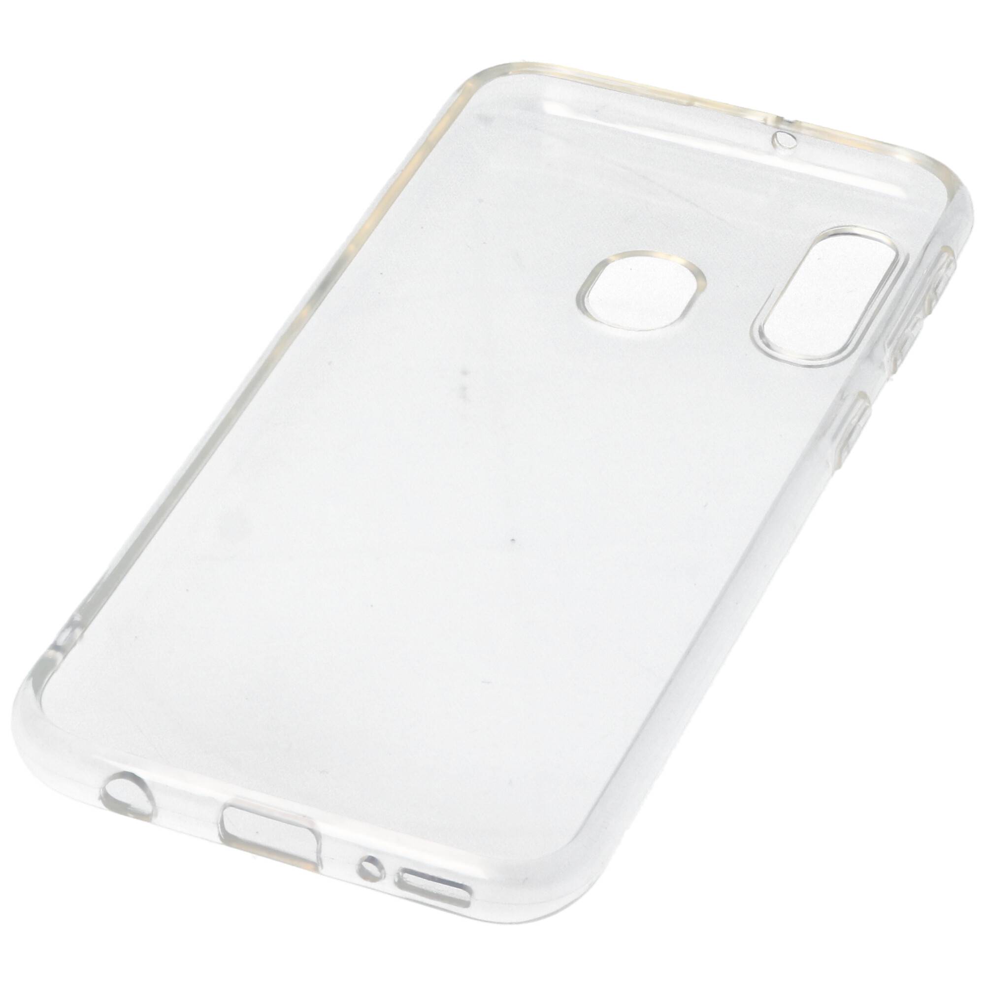 Hülle passend für Samsung Galaxy A40 - transparente Schutzhülle, Anti-Gelb Luftkissen Fallschutz Silikon Handyhülle robu