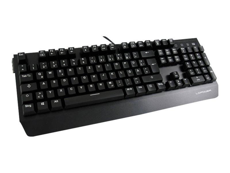 LC-Power LC-KEY-MECH-1 - Tastatur - hinterleuchtet - USB - QWERTZ - Deutsch - Ta