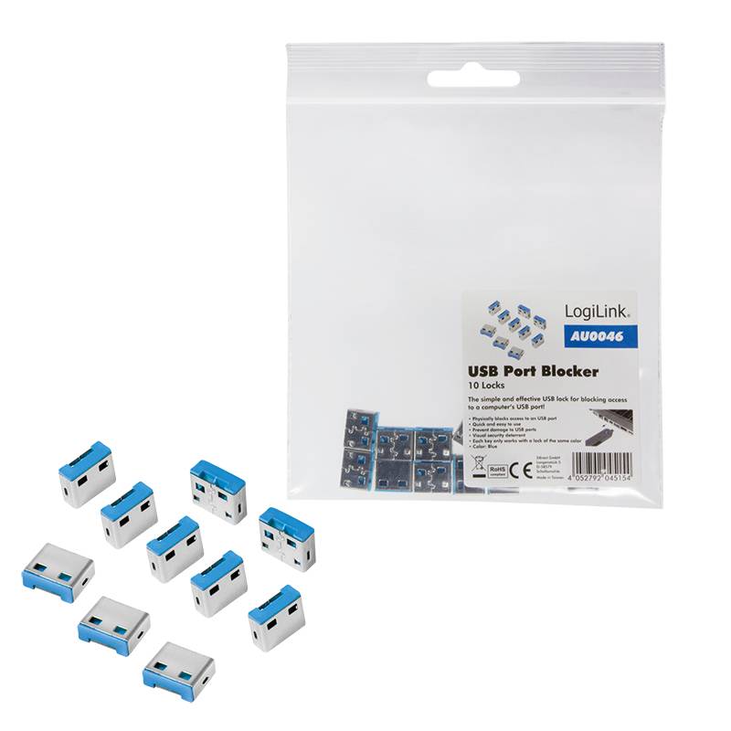 LogiLink - USB-Portblocker - Blau