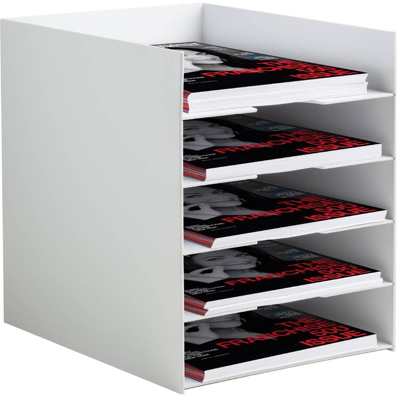 PAPERFLOW Sortierstation Formularbox, 5 Fächer, grau