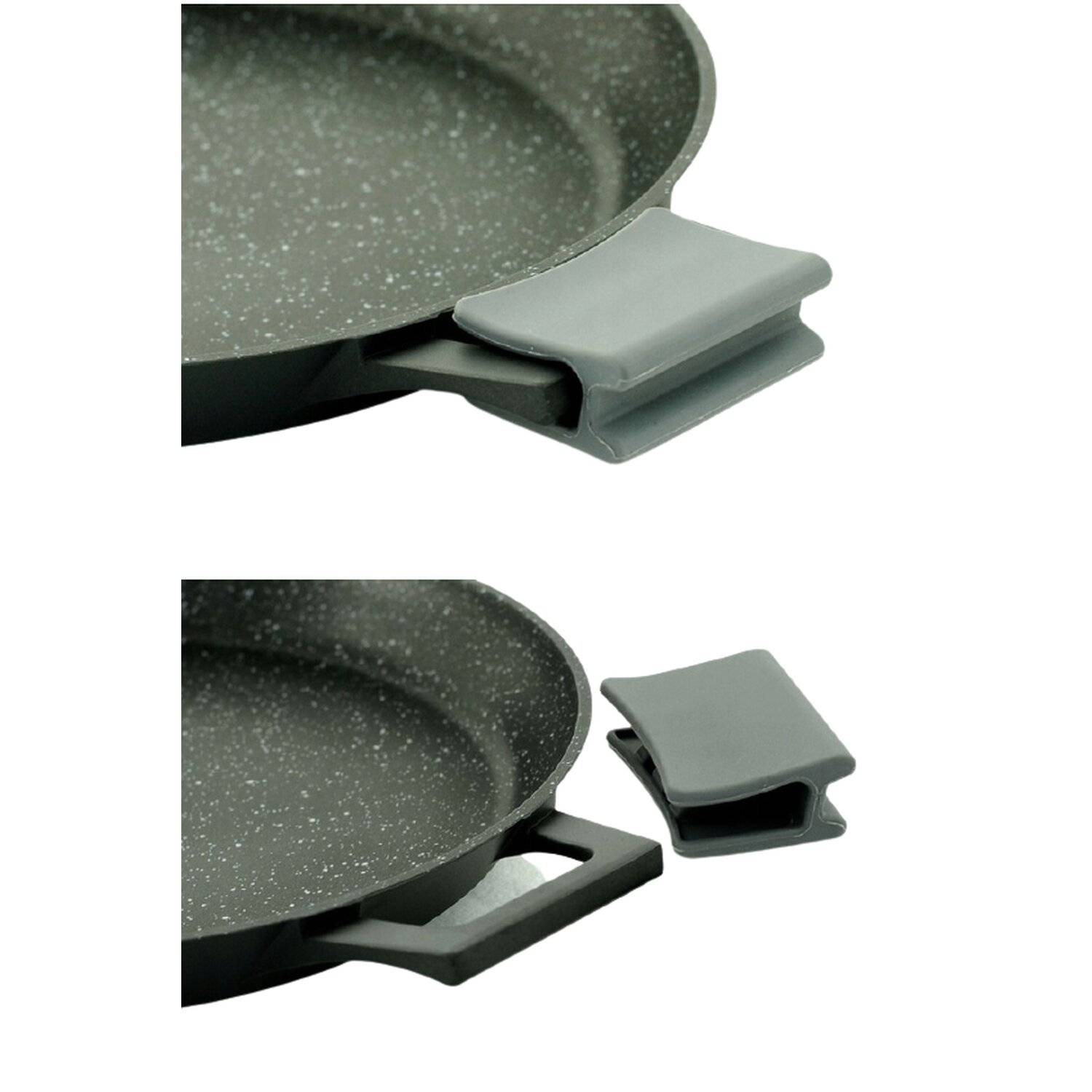 Aluguss Paellapfanne Pfanne Paella Ø40 Induktion Silikongriffe Bratpfanne Backofen Grillpfanne