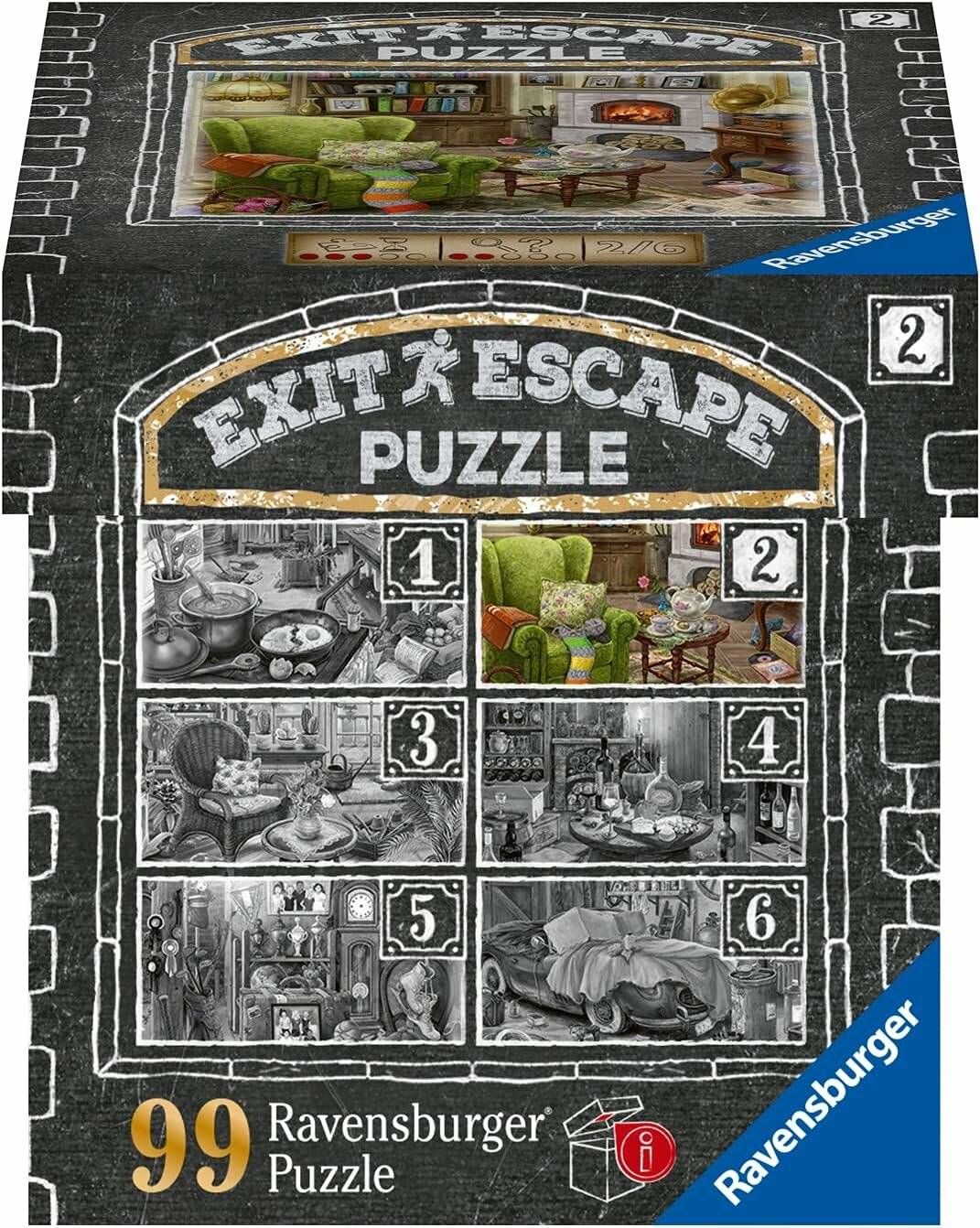 RAVENSBURGER Escape EXIT puzzle Haunted Mansion 2: Im Wohnzimmer 99 Teile