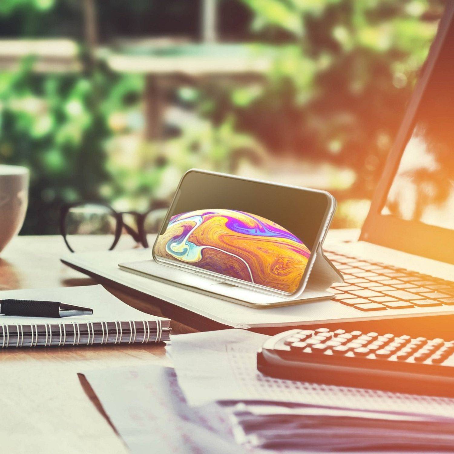 Hülle kompatibel mit Samsung Galaxy A02s Kunstleder Handyhülle - Handy Case Schwarz