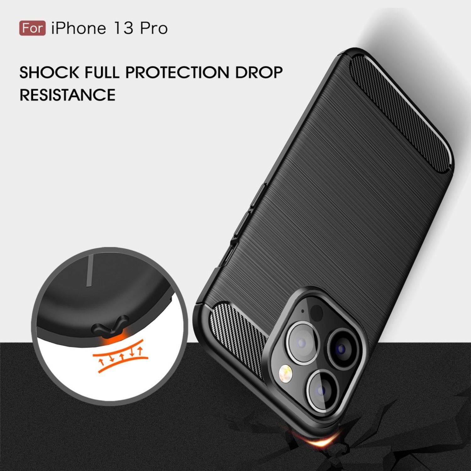 Apple iPhone 13 Pro Handyhülle Backcover Grau
