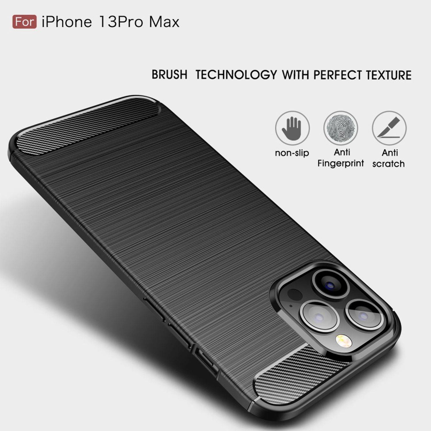 Apple iPhone 13 Pro Max Handyhülle Backcover Schwarz