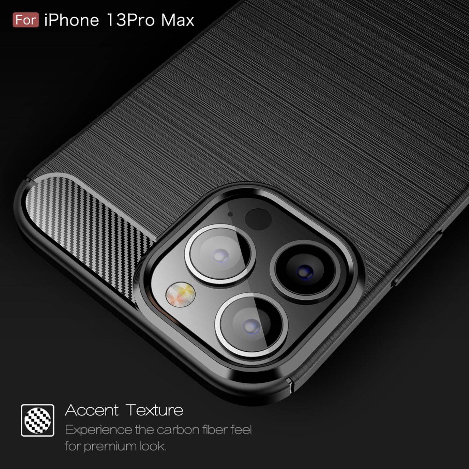 Apple iPhone 13 Pro Max Handyhülle Backcover Schwarz