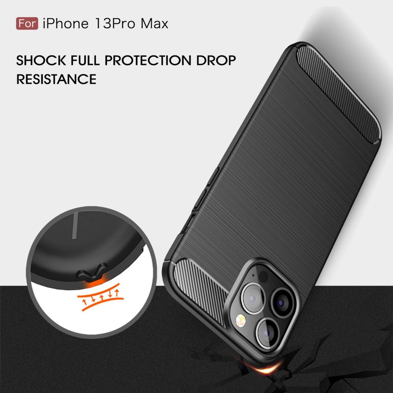 Apple iPhone 13 Pro Max Handyhülle Backcover Grau