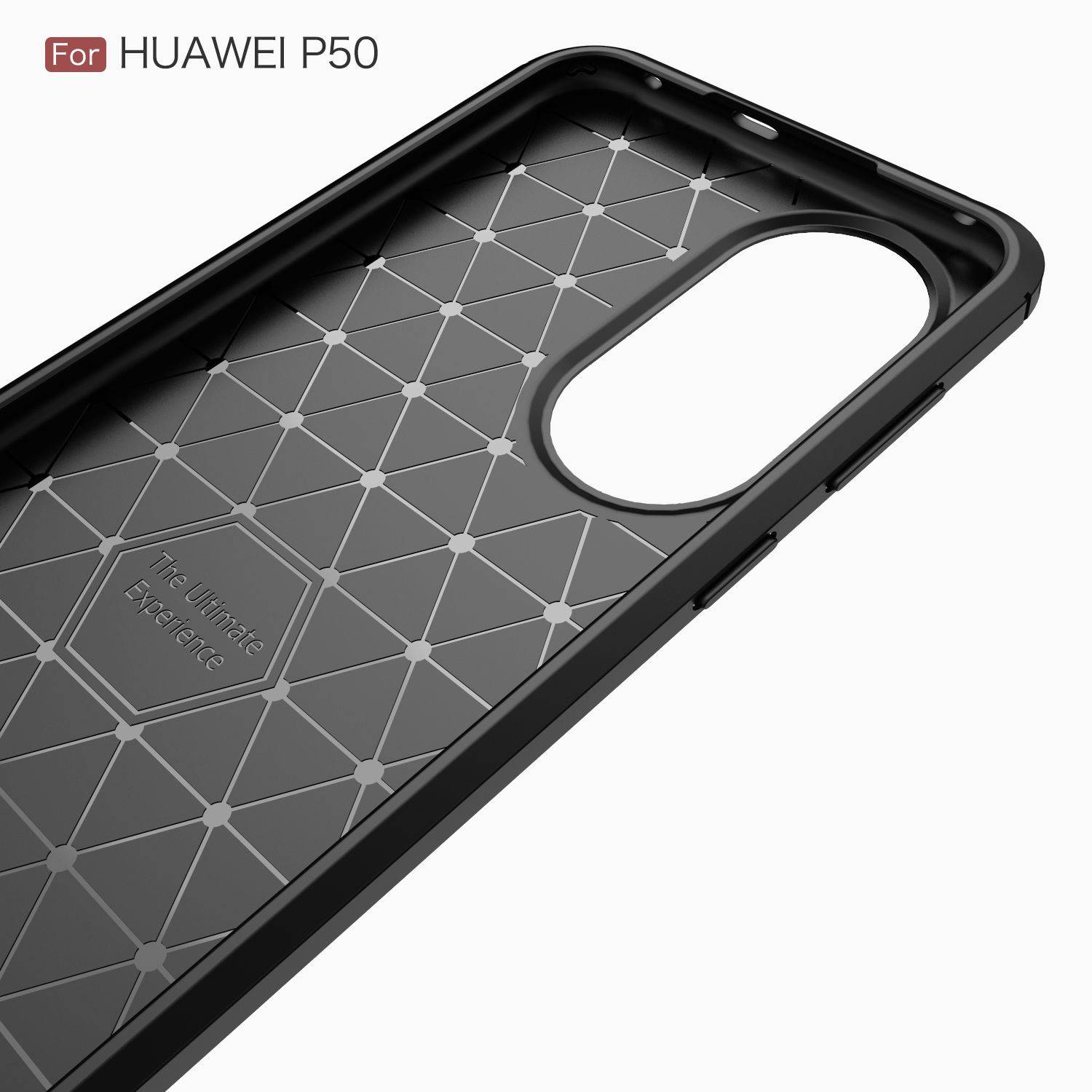Huawei P50 Handyhülle Backcover Schwarz