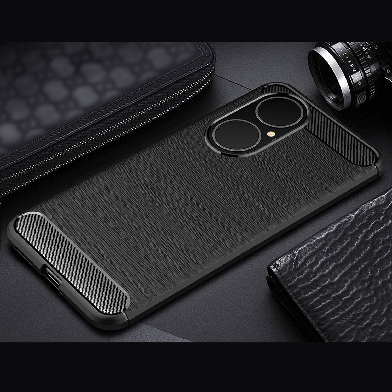 Huawei P50 Handyhülle Backcover Schwarz