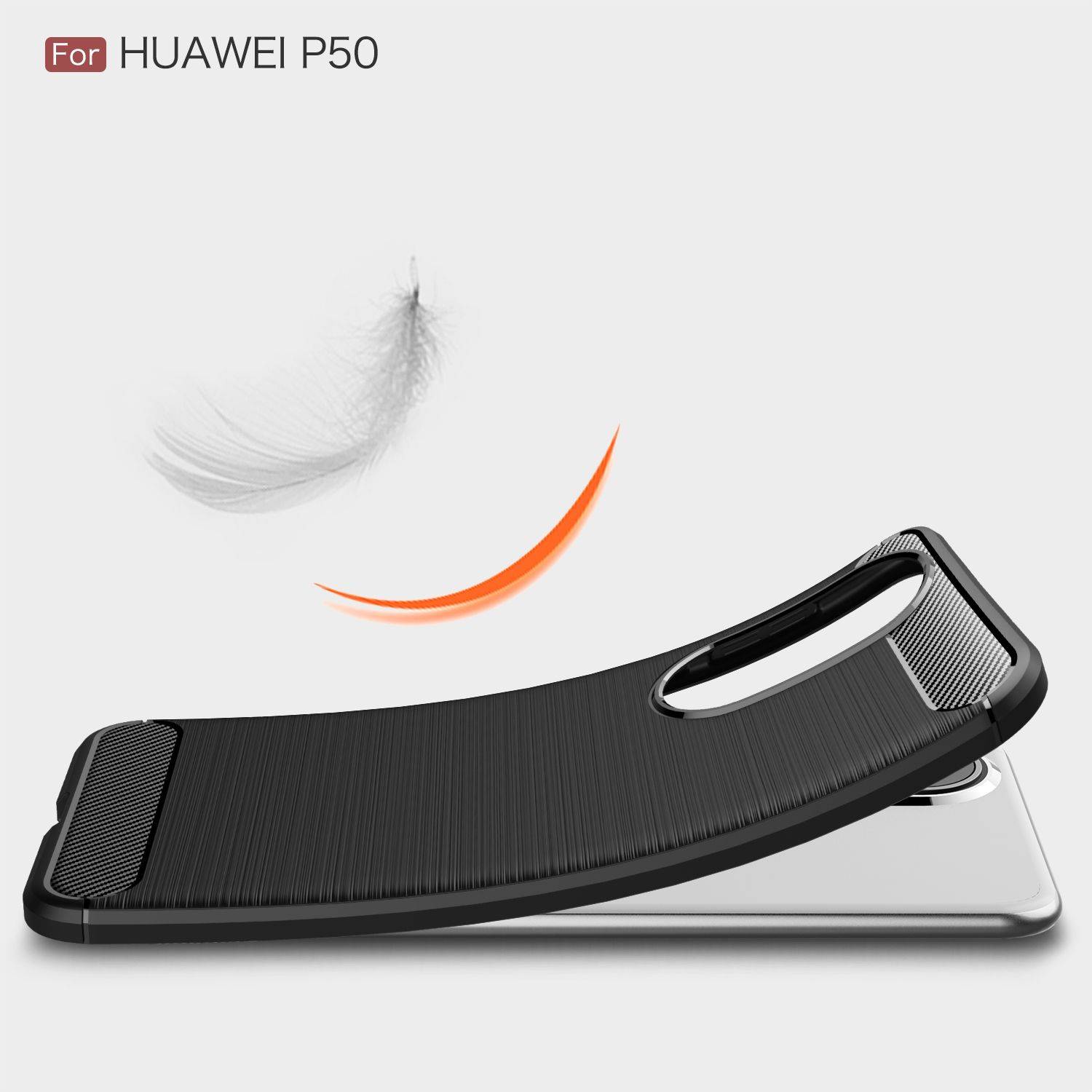 Huawei P50 Handyhülle Backcover Schwarz